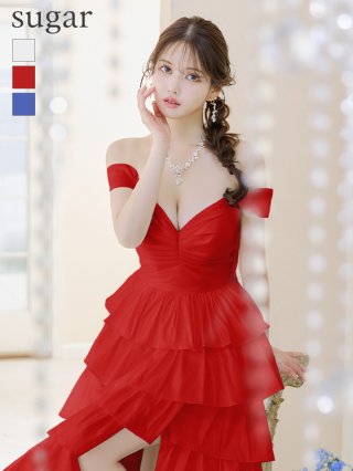 sugar 赤 フレアドレス sugar 赤 フレアドレス sugar 赤ドレス キャバドレス