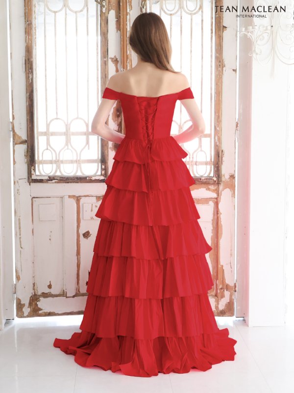 画像18: Lサイズあり【JEAN MACLEAN/ジャンマクレーン】フリル/ ワンカラー/ オフショルダー/ スリット/ Aライン/ フレア/ ロングドレス/ キャバドレス long【HC02】 (18)