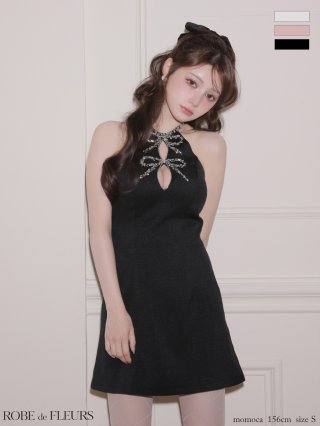 ROBE de FLEURS イエロー　ナイトドレス Lサイズあり】オフショルxフロントジッパーロングキャバドレス(GL2666)