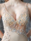 画像5: 【IRMA/イルマ】ビジュー/ 刺繍/ シアー/ 切替/ スリット/ ロングドレス/ キャバドレス long[OF2A] (5)