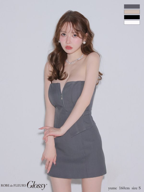 グレー　モデル：ゆめ　身長：160cm　着用サイズ：Sサイズ