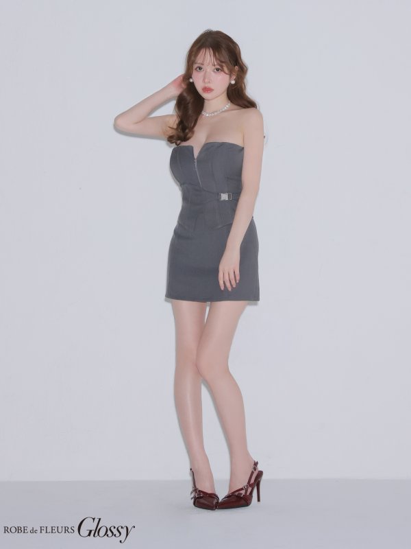 グレー　モデル：ゆめ　身長：160cm　着用サイズ：Sサイズ