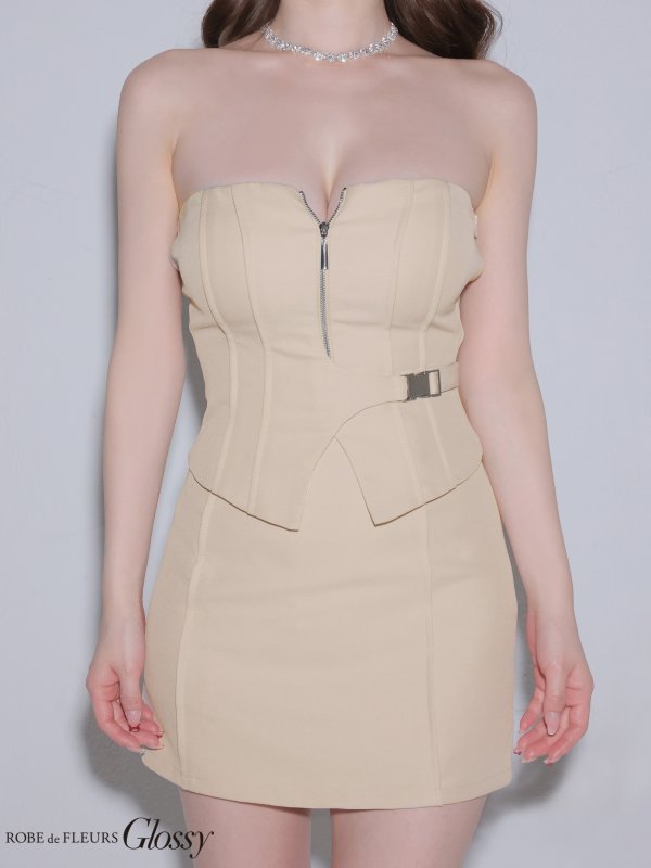 サンドベージュ　モデル：ゆめ　身長：160cm　着用サイズ：Sサイズ