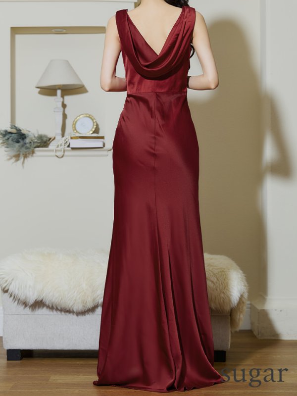 画像9: 【JEAN MACLEAN/ジャンマクレーン】ワンカラー/ ノースリーブ/ Vネック/ スリット/ ストレッチ/ タイト/ ロングドレス/ キャバドレスlong【HC02】 (9)