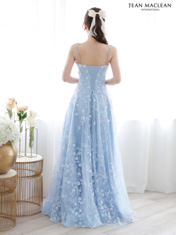 画像5: Lサイズあり【JEAN MACLEAN/ジャンマクレーン】フラワー刺繍/ スパンコール/ レース/ ノースリーブ/ Aライン/ フレア/ ロング/ キャバドレス long【HC02】 (5)