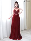 画像2: 【IRMA/イルマ】ラメ/ ホルターネック/ プリーツ/ シアー/ Aライン/ ロングドレス/ キャバドレス long[OF2A] (2)