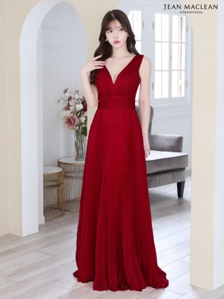 【JEAN MACLEAN】赤ロングドレスMサイズ JEAN MACLEAN レッドロングドレス 新品・タグ付き