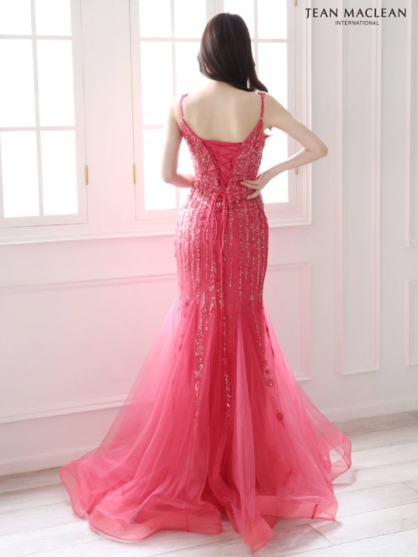 画像4: Lサイズあり【JEAN MACLEAN/ジャンマクレーン】ビーズ刺繍/ キャミソール/ チュール/ マーメイド/ ロングドレス/ キャバドレスlong【HC02】 (4)
