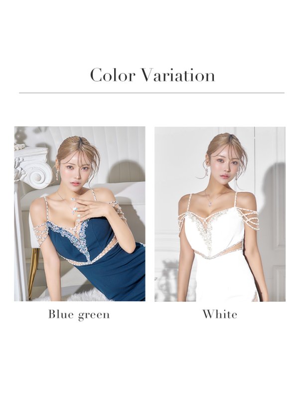 画像18: XSサイズあり【IRMA/イルマ】パール/ ビジュー/ オフショル風デザイン/ カットアウト/ タイト/ ミニドレス/ キャバドレス【HC02】 (18)