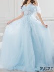 ブルー モデル：明日花キララ　身長：162cm 着用サイズ：Mサイズ