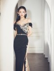 ブラック モデル：まおちゃる　身長：158cm　着用サイズ：Mサイズ