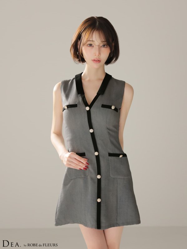 グレー　モデル：りこ　身長：156cm　着用サイズ：Sサイズ