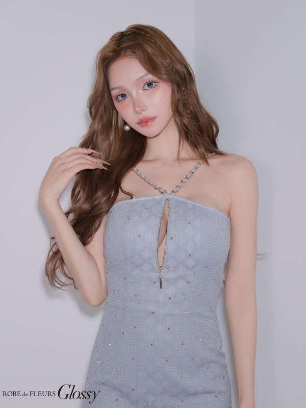 ブルーグレー　モデル：しおん　身長：158cm　着用サイズ：Sサイズ