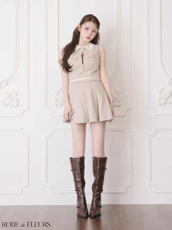 ベージュ　モデル：ももか　身長：156cm　着用サイズ：Sサイズ