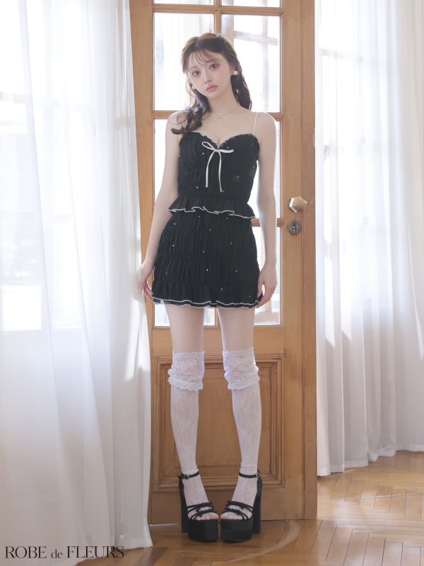 ブラック モデル：羽澄まり　身長：158cm　着用サイズ：Sサイズ