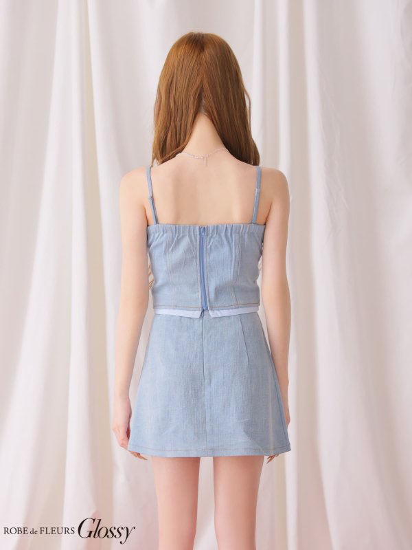 ブルー　モデル：しおん　身長：158cm　着用サイズ：Sサイズ