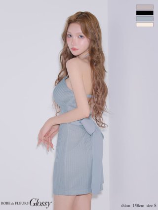 robe de fleurs glossy ドレス　XS グレー　rans ROBE de FLEURS Glossy】 ローブ・ド・フルール グロッシー - sugar
