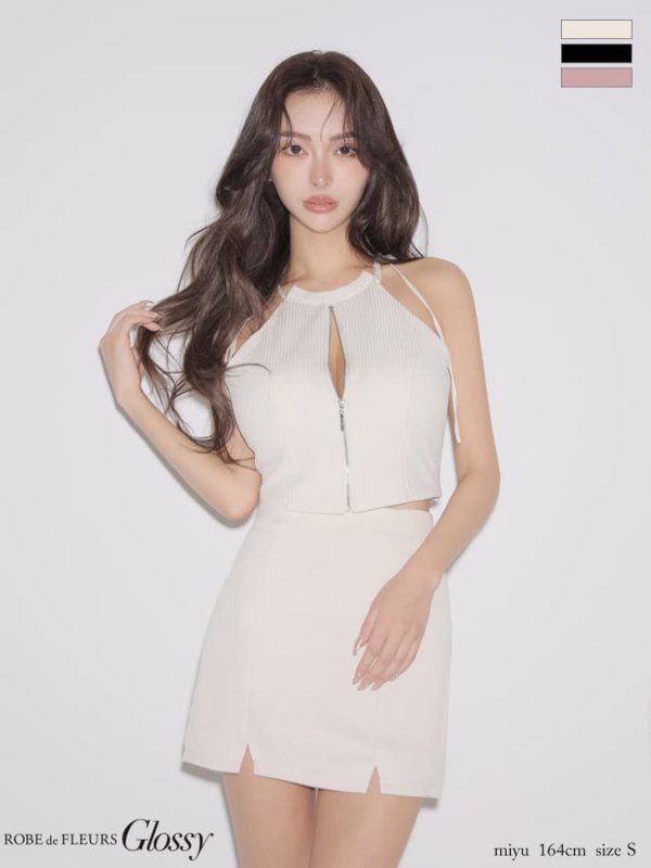 アイボリー　モデル：みゆ　身長：164cm　着用サイズ：Sサイズ