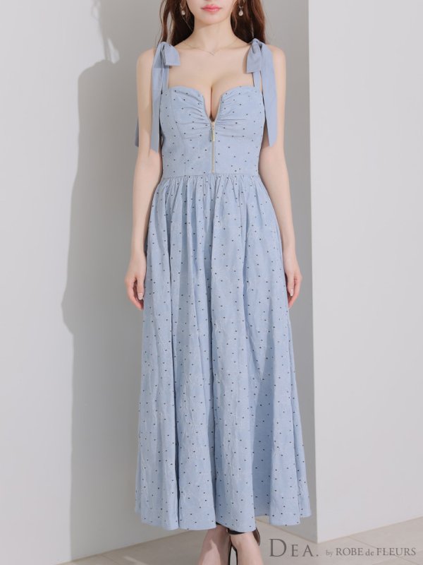 ブルー モデル:ももか 身長:156cm 着用サイズ:Sサイズ