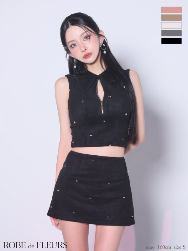 ブラック モデル：まおちゃる　身長：158cm　着用サイズ：Sサイズ