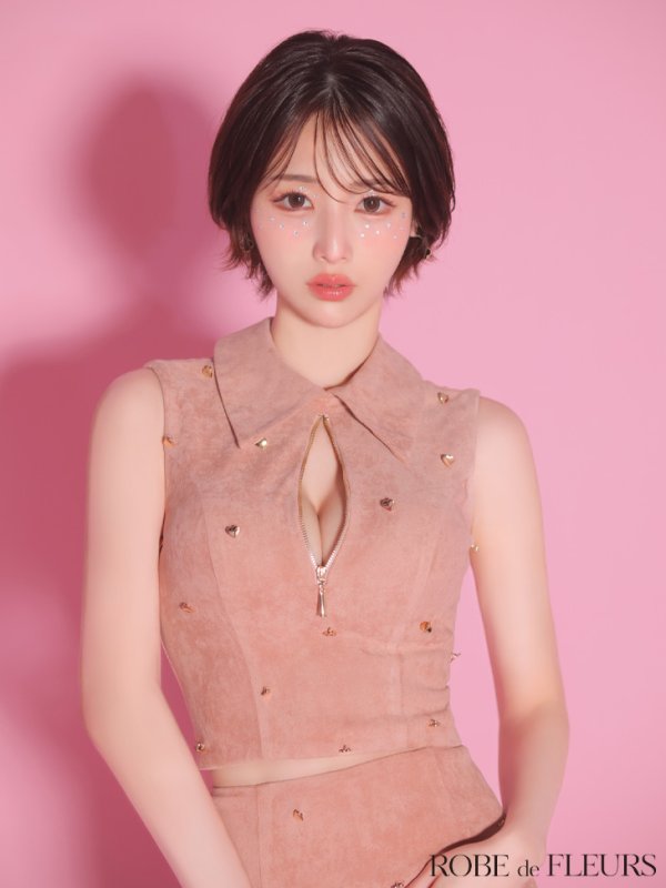 ピンク モデル：りこ　身長：156cm　着用サイズ：Sサイズ