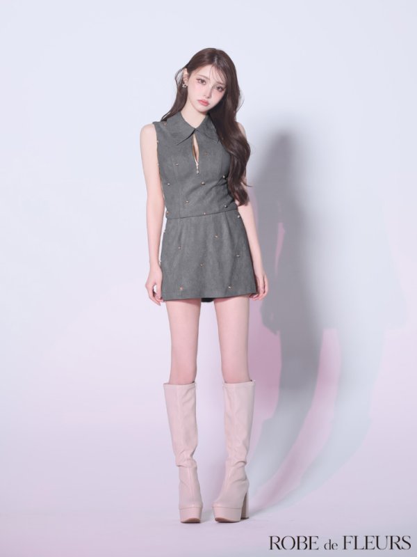 グレー モデル：ももか　身長：156cm　着用サイズ：Sサイズ