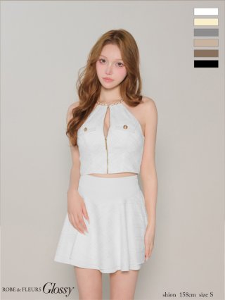 ROBE de FLEURS Glossy】ジップドレス - sugar
