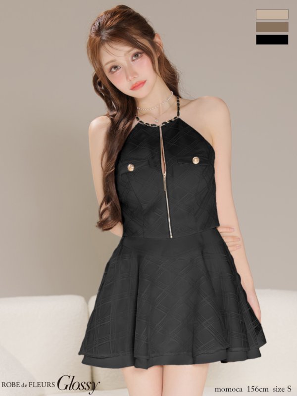 ブラック モデル：ももか　身長：156cm　着用サイズ：Sサイズ
