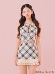 ホワイトチェック モデル：ハニ　身長：162cm　着用サイズ：Sサイズ