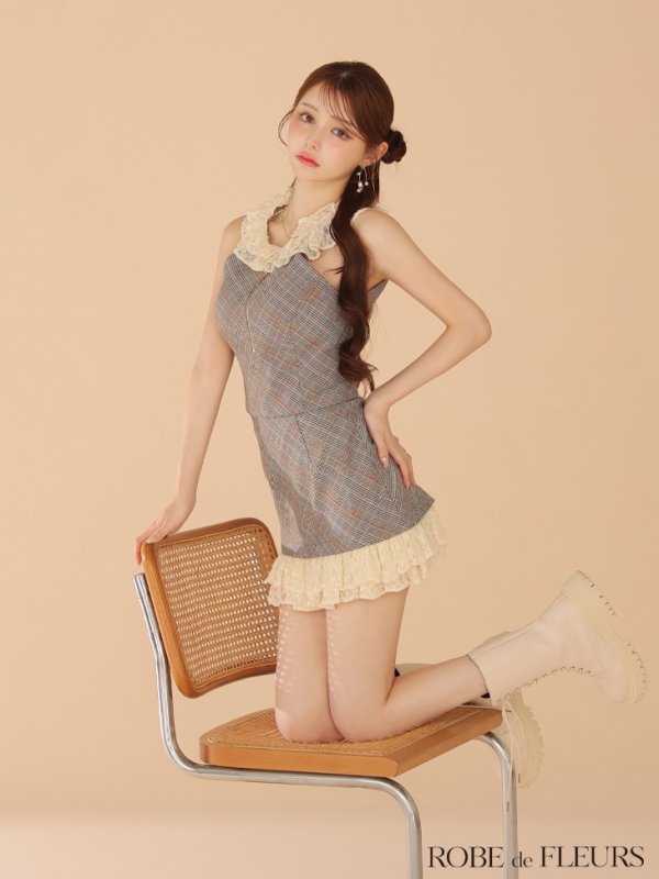 グレー モデル：ももか　身長：156cm　着用サイズ：Sサイズ