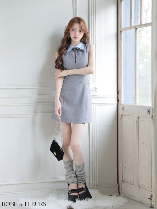 グレー　モデル：ももか　身長：156cm　着用サイズ：Sサイズ