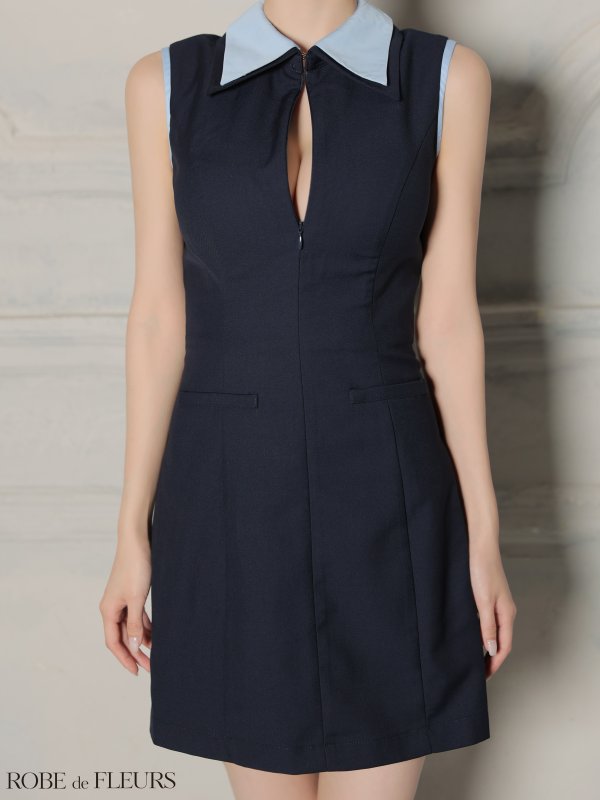 ネイビー　モデル：ももか　身長：156cm　着用サイズ：Sサイズ