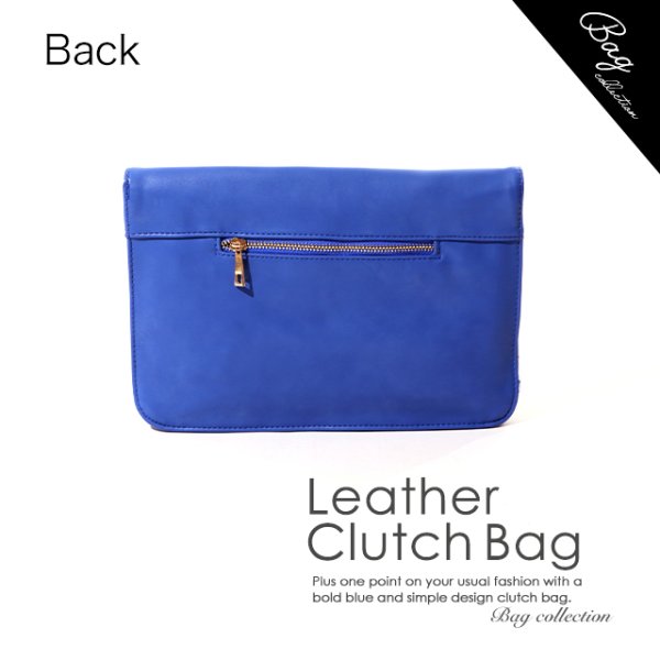 画像4: フェイクレザークラッチバッグ[OF04] (4)