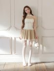 アイボリーxベージュ　モデル：まみ　身長：161cm　着用サイズ：Sサイズ