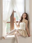 アイボリーxベージュ　モデル：まみ　身長：161cm　着用サイズ：Sサイズ