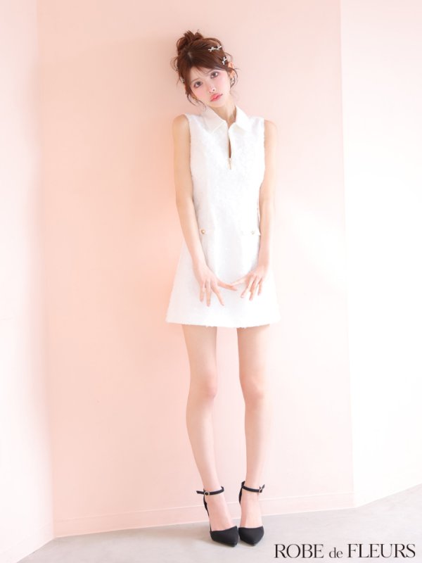 ホワイト　モデル：まりん　身長：164cm　着用サイズ：Sサイズ