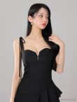 ブラック モデル：まおちゃる　身長：158cm　着用サイズ：Sサイズ