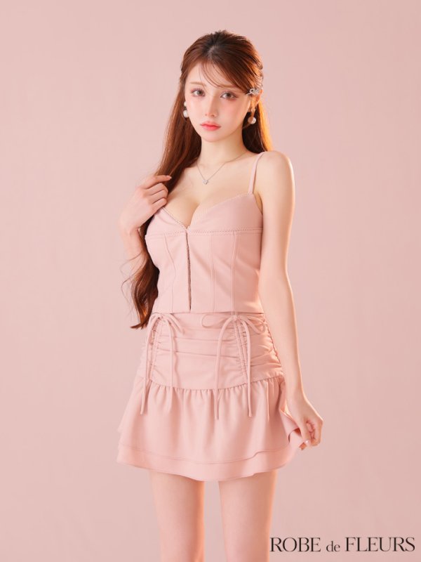 ピンク モデル:ももか 身長:156cm 着用サイズ:Sサイズ