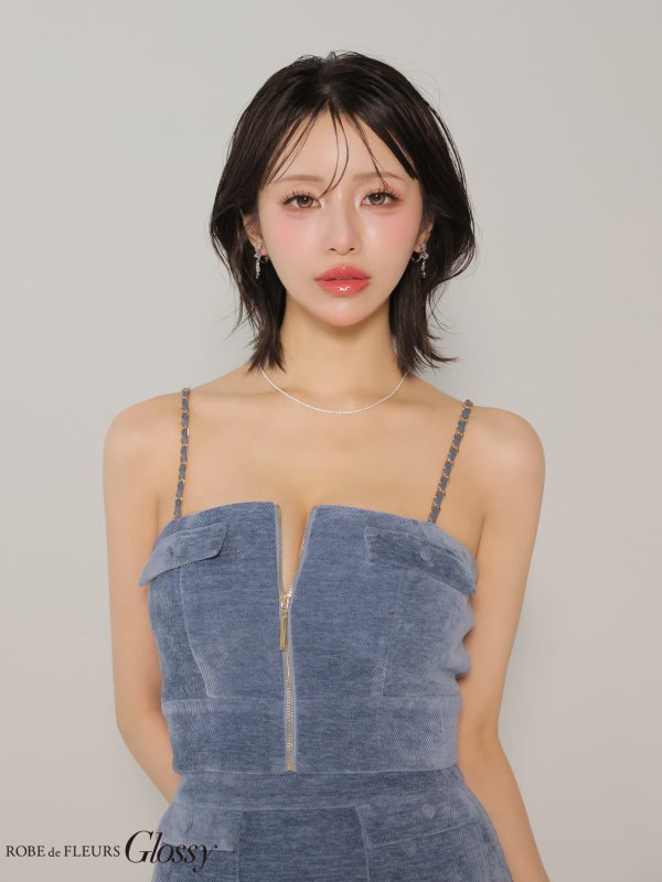 ブルー　モデル：りの　身長：157cm　着用サイズ：Sサイズ