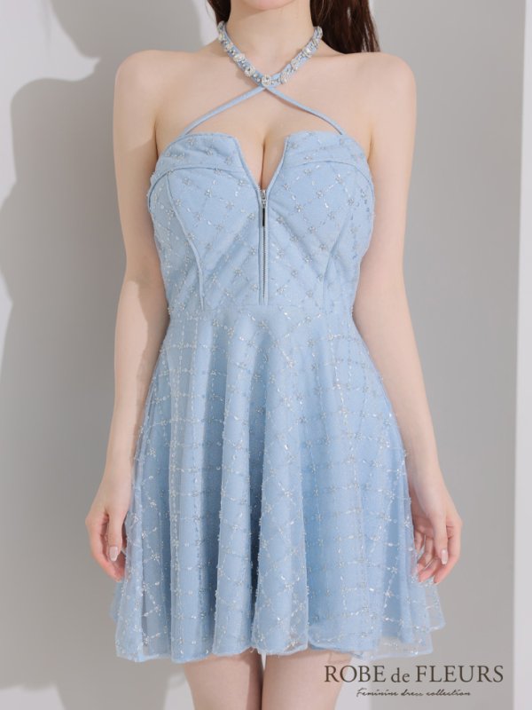 ブルー モデル:ももか 身長:156cm 着用サイズ:Sサイズ