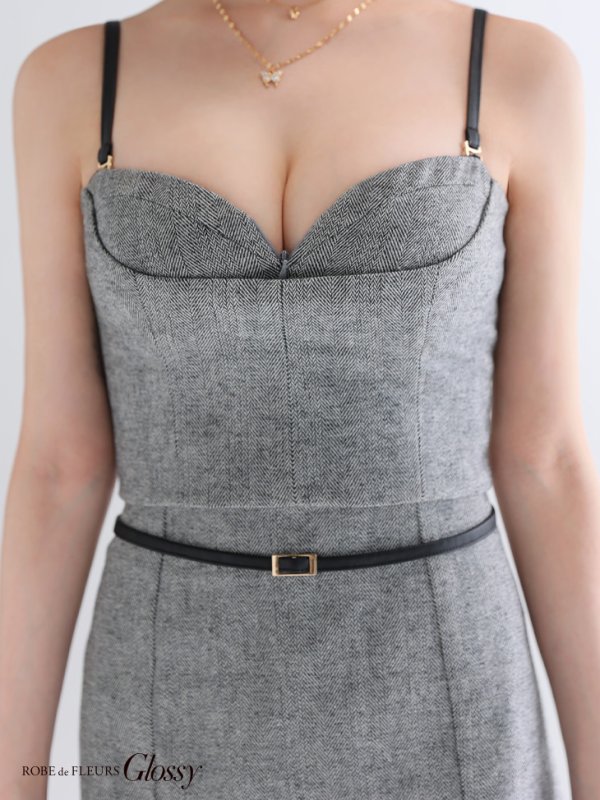 グレー　モデル：りこ　身長：156cm　着用サイズ：Sサイズ