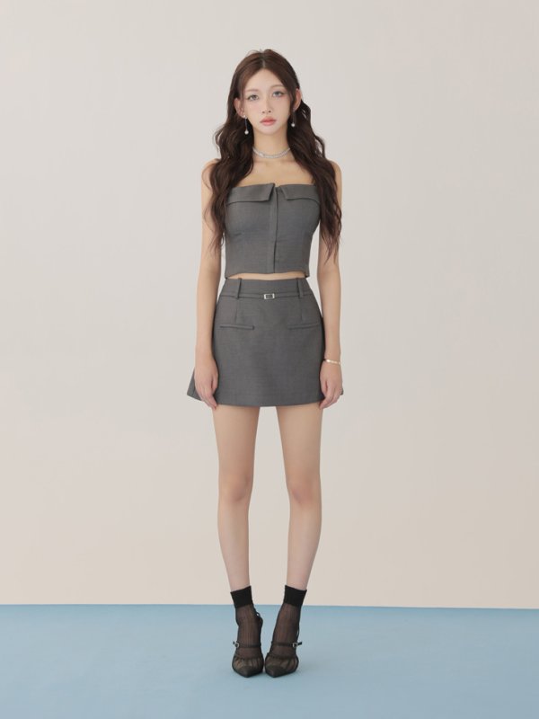 グレー モデル：ハニ　身長：162cm　着用サイズ：Sサイズ