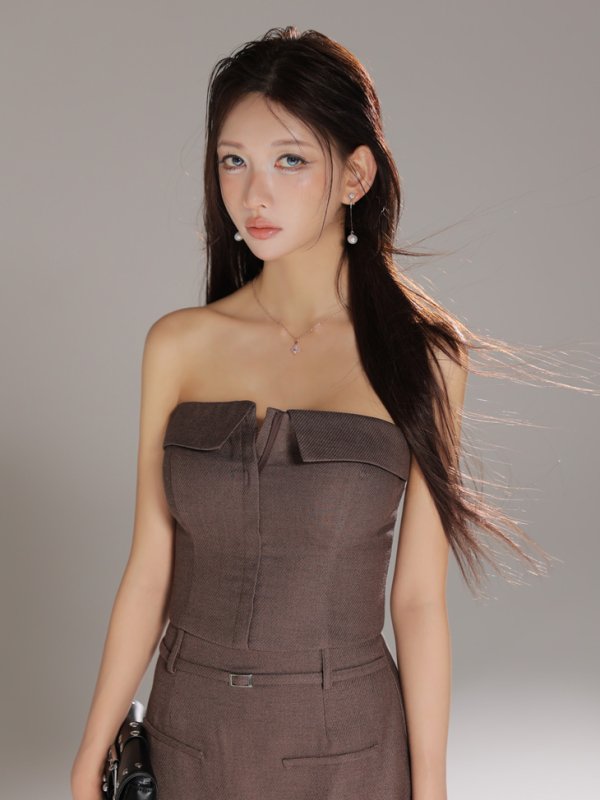 モカブラウン モデル：ハニ　身長：162cm　着用サイズ：Sサイズ