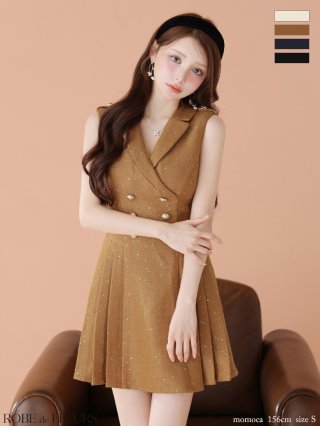 ROBE de FLEUR ブラックタイトドレス M SALE【Glossy by ROBE de FLEURS/グロッシー】ジッパー シンプル