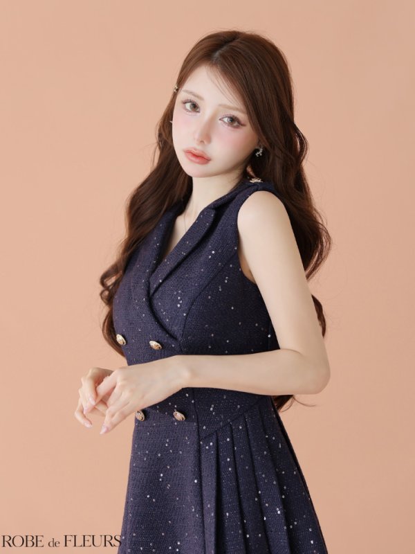 ネイビー モデル:ももか 身長:156cm 着用サイズ:Sサイズ