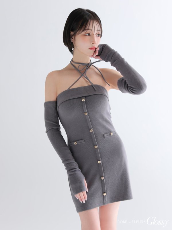 グレー モデル:りこ 身長:156cm 着用サイズ:Sサイズ