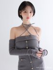 グレー　モデル：りこ　身長：156cm　着用サイズ：Sサイズ
