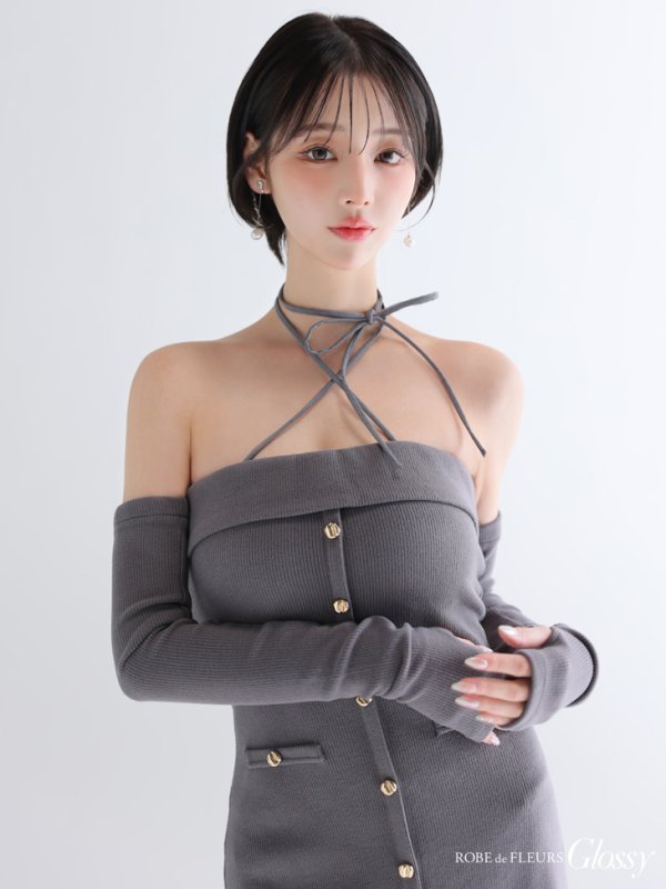 グレー モデル:りこ 身長:156cm 着用サイズ:Sサイズ