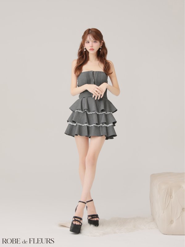 グレー　モデル：まりん　身長：164cm　着用サイズ：Sサイズ