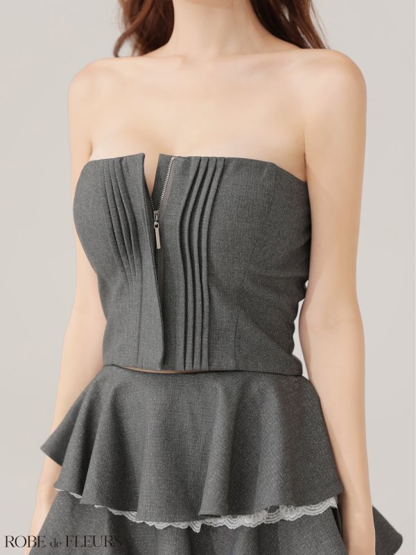 グレー　モデル：まりん　身長：164cm　着用サイズ：Sサイズ